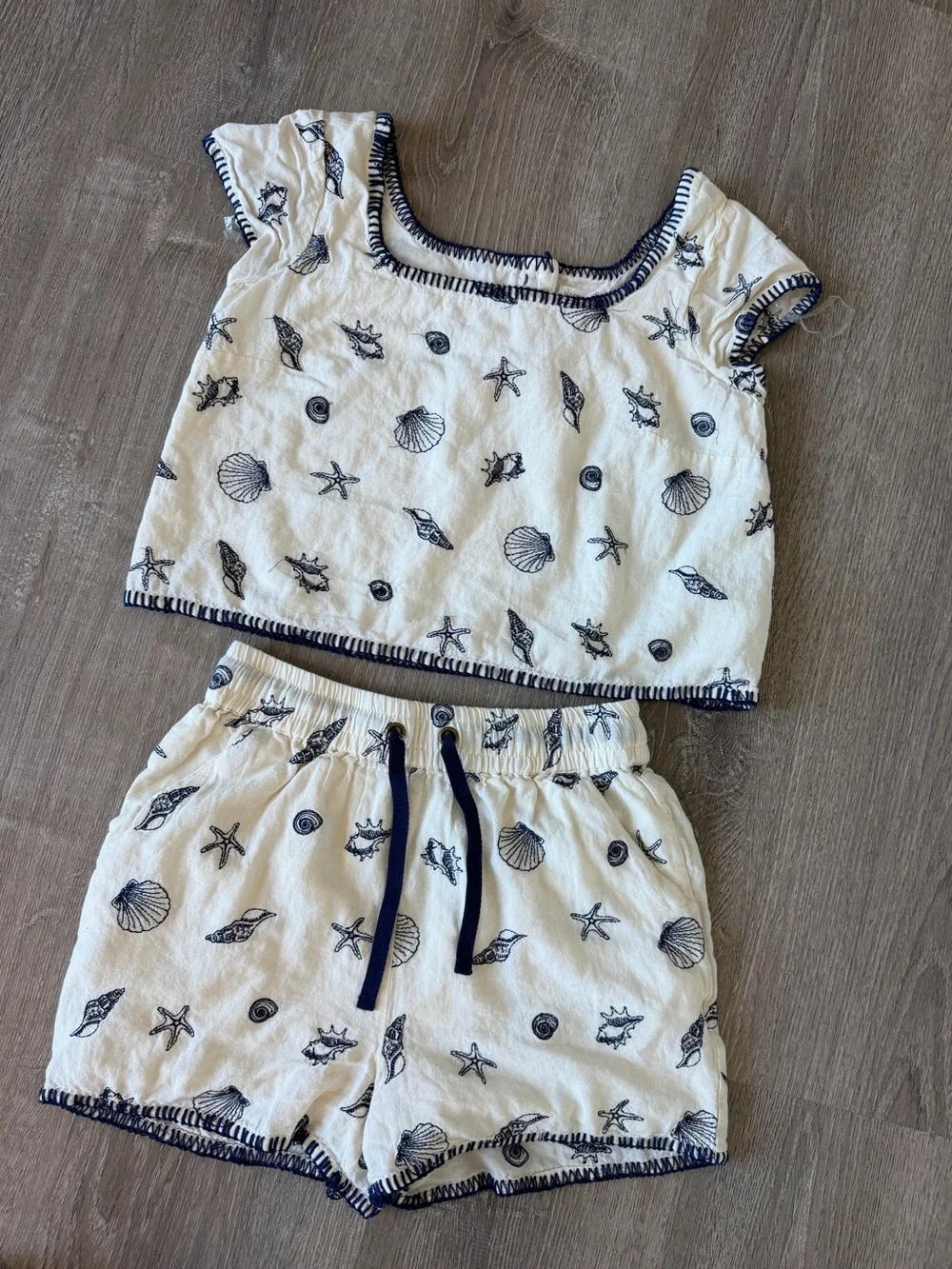 Happily Grey Embroidered Beach Set